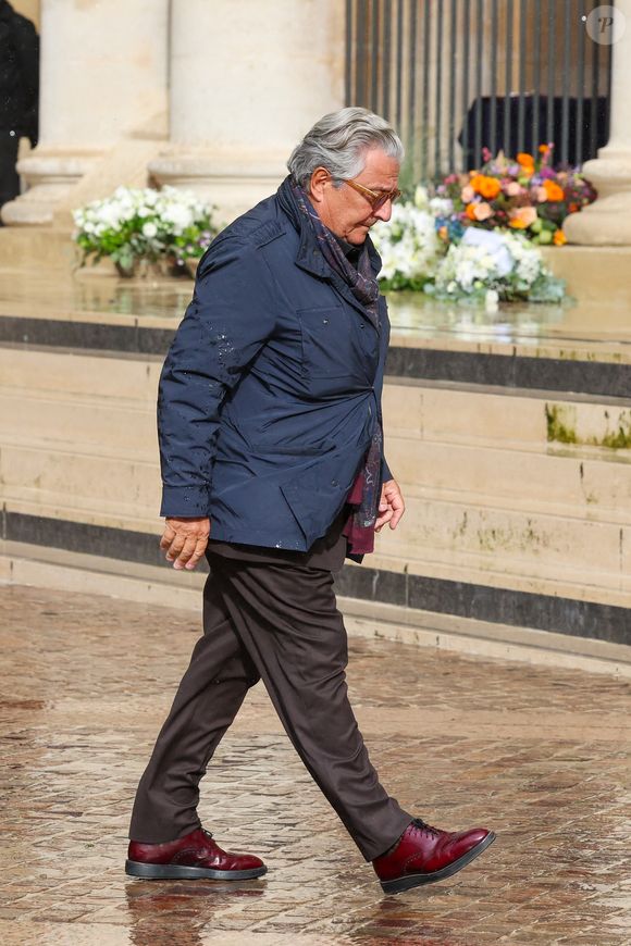 Christian Clavier - Obsèques de Michel Blanc en l'église Saint-Eustache à Paris, le 10 octobre 2024. 
© Moreau / Jacovides / Bestimage