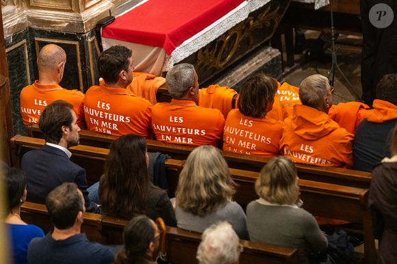 Exclusif - Obsèques de Patrice de Colmont, propriétaire du Club 55, en l'Eglise de Saint-Tropez, le 20 octobre 2025. 
© Florian Escoffier / Nice Matin / Bestimage