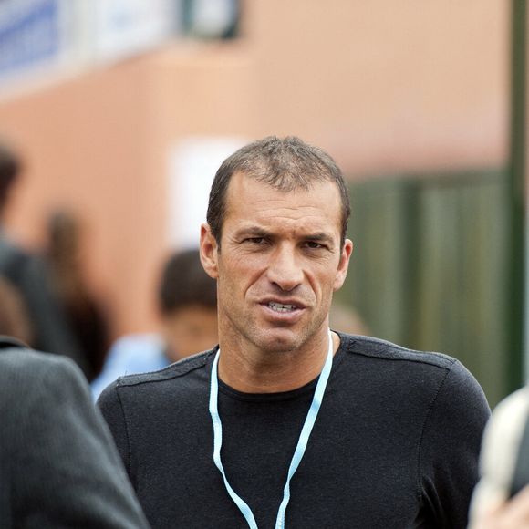 Christophe Pinna et sa femme sont photographiés lors du Tennis Open Nice Cote d'Azur 2012, à Nice, France, le 22 mai 2012. Photo par Patrice Masante/ABACAPRESS.COM