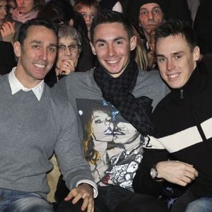 Daniel Ducruet et ses fils Michael et Louis lors du coup d'envoi du Festival New Generation dont sa fille Pauline est la présidente du jury, le 2 février 2013 au chapiteau de Fontvieille à Monaco