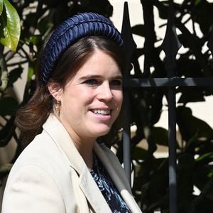 La princesse Eugenie, duchesse d'York (enceinte) - La famille royale du Royaume Uni quitte la chapelle Saint George après la messe de Pâques au château de Windsor le 9 avril 2023.  
AGENCE