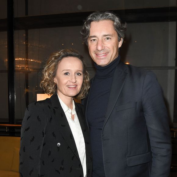 Exclusif - Caroline Roux et son mari Laurent Solly - Générale de la pièce "Fleurs de Soleil" au théâtre Antoine à Paris le 27 février 2020. © Coadic Guirec/Bestimage
