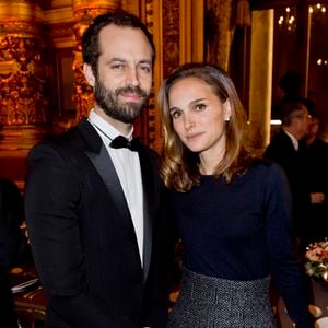 Natalie Portman et son mari Benjamin Millepied - 40ème anniversaire du Conseil Pasteur-Weizmann à l'Opéra Garnier à Paris le 12 janvier 2015. © Agence / Bestimage