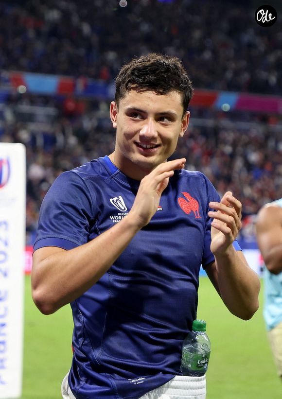 Louis Bielle-Biarrey - Match de Coupe du monde de rugby entre la France et l'Italie (60-7) à Lyon le 6 octobre 2023. © Cyril Moreau-Dominique Jacovides/Bestimage