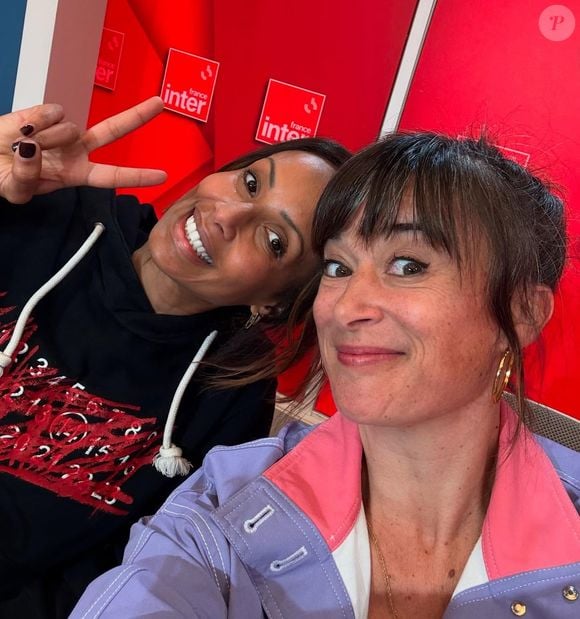 Sonia Rolland et Béatrice de la Boulaye dans les studios de France Inter. Mars 2025.
