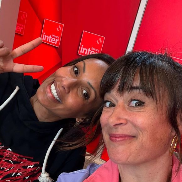 Sonia Rolland et Béatrice de la Boulaye dans les studios de France Inter. Mars 2025.