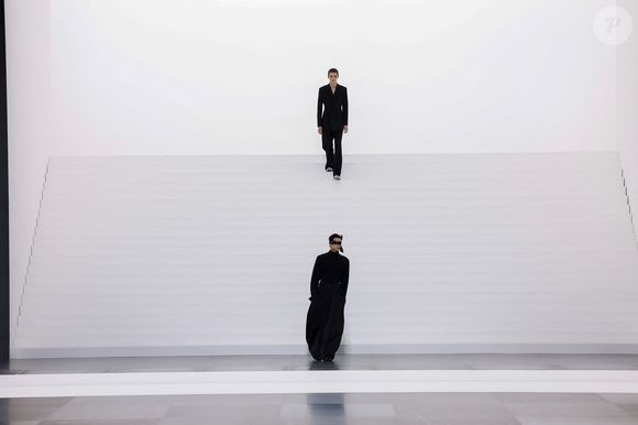 Défilé Dior Homme à l'École-Militaire lors de la semaine de la mode masculine automne/hiver 2025-2026 à Paris, France, le 24 janvier 2025.