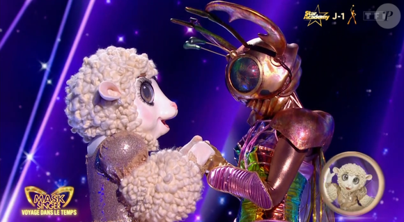 Le Scarabée éliminé en demi-finale de Mask Singer 8, capture d'écran TF1