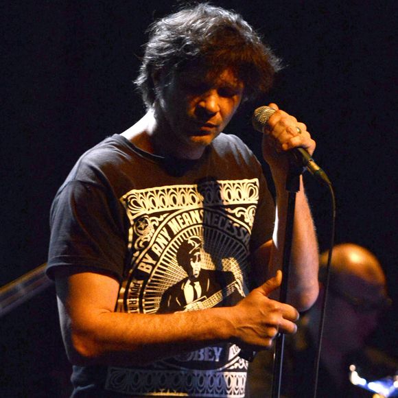 Bertrand Cantat - Les 29 et 30 mars au 104, à Paris, plusieurs artistes ont rendu un nouvel hommage à Alain Bashung avec le spectacle "Dernieres nouvelles de Frau Major". 
©Agence / Bestimage