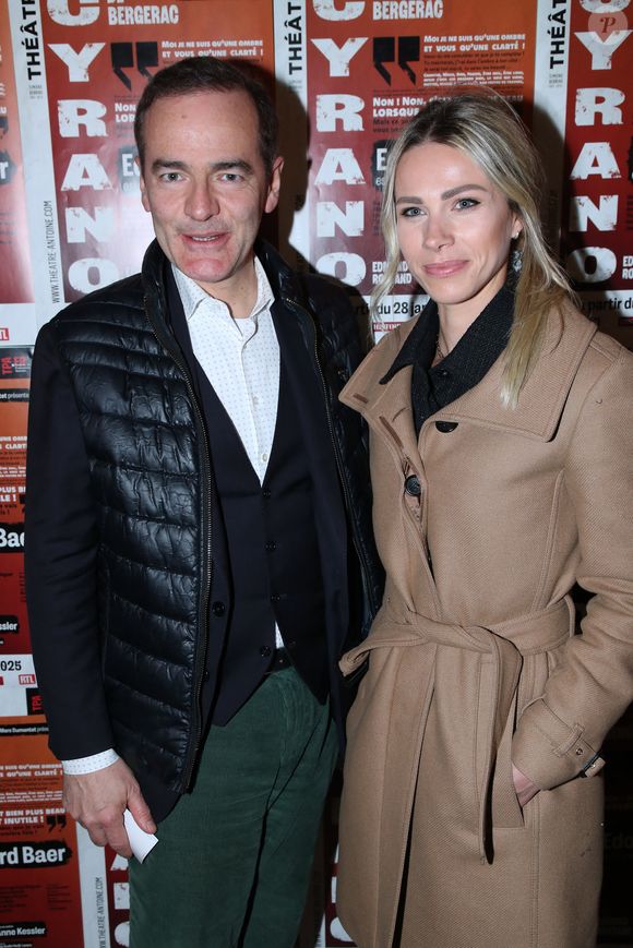 Exclusif - Franck Ferrand et Marion Rousse - Générale de la Pièce "Cyrano de Bergerac" au théâtre Antoine à Paris, le 26 Fevrier 2025. © Bertrand Rindoff / Bestimage