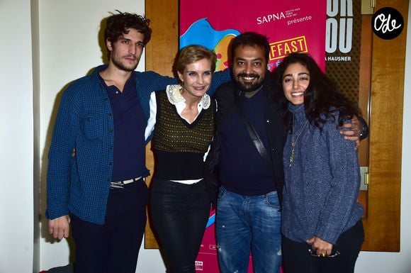 Louis Garrel, Mélita Toscan du Plantier, Anurag Kashyap (réalisateur) et Golshifteh Farahani - Le 3ème Festival du Film d'Asie du Sud Transgressif (FFAST) au cinéma l'Arlequin à Paris, le 3 février 2015. Giancarlo Gorassini/Bestimage