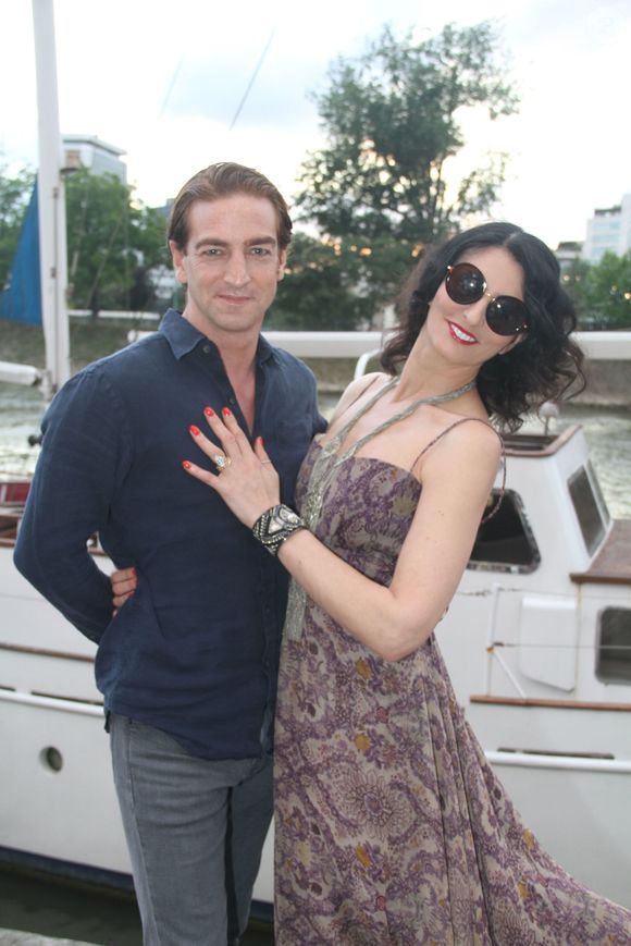 Ludovic Chancel et Sylvie Ortega à la 4ème édition du "Trophée de la Pétanque Gastronomique" au Paris Yacht Marina, le 30 juin 2016. © Philippe Baldini/Bestimage