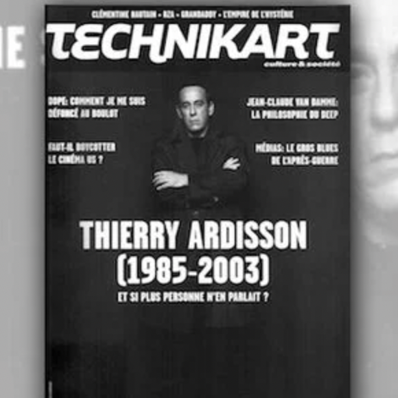 La couverture de Technikart avec l'avis de décès de Thierry Ardisson