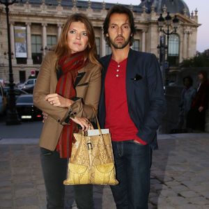 Frederic Diefenthal et Gwendoline Hamon - Arrivee des people au defile Vanessa Bruno pret-a-porter printemps-ete 2013 a Paris, le 28 septembre 2012. 
Crédit : PIX4U / BESTIMAGE