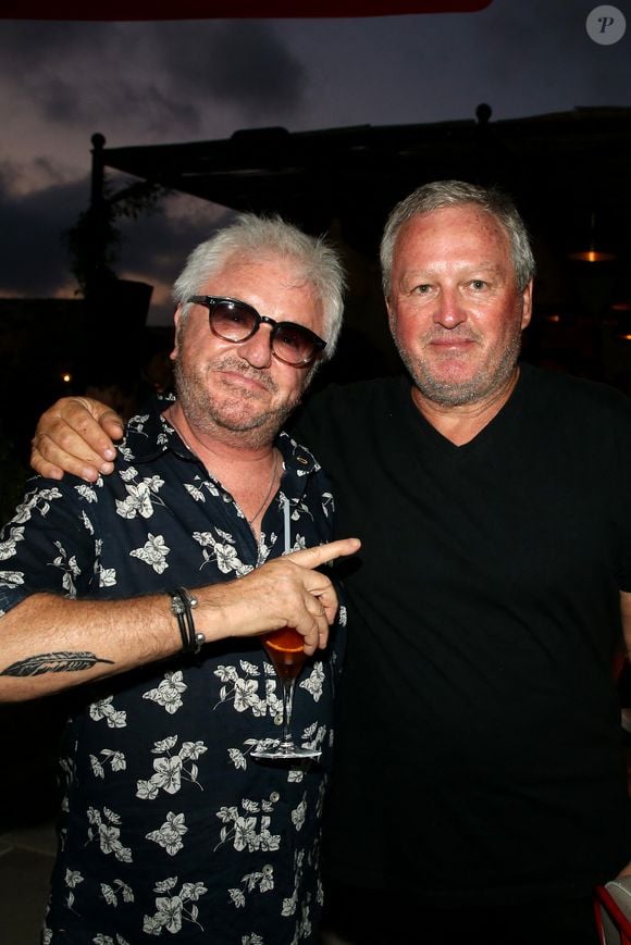 Exclusif - Marc Cerrone et André Boudou lors de la soirée d'inauguration de l'Hôtel Lou Pinet et du restaurant Beefbar à Saint-Tropez le 11 juillet 2020. © Dominique Jacovides / Cyril Moreau / Bestimage