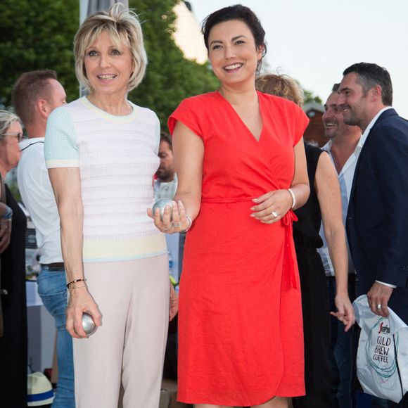 Evelyne Dheliat et Anais Baydemir lors de la 7e édition de la Pétanque Gastronomique au Port de Grenelle, le 27 juin 2019 à Paris, en France. Photo de Nasser Berzane/ABACAPRESS.COM