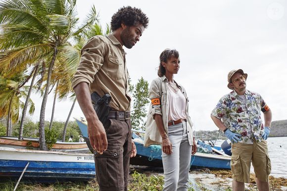 Exclusif - Julien Beramis, Sonia Rolland et Valentin Papoudof sur le tournage de la série "Tropiques criminels" en Martinique diffusée le 22 novembre sur France 2. Le 8 mai 2019
© Sylvie Castioni / Bestimage