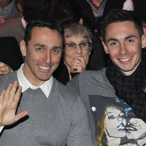 Daniel Ducruet avec ses fils Michaël et Louis au festival de cirque New Generation créé par Pauline Ducruet le 2 février 2013 à Monaco.
