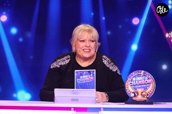 Exclusif - Laurence Boccolini lors de l'enregistrement de l’émission "On Connait La Chanson Céline Dion", présentée par L.Boccolini et diffusée le 1er septembre sur W9, à Paris, France, le 2 juillet 2026. © Jack Tribeca/Bestimage
