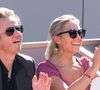 Complice, le couple s'affiche chaque année à Roland-Garros. 
Arthur Sadoun et Anne-Sophie Lapix assistent aux Internationaux de France 2024 à Roland-Garros le 7 juin 2024 à Paris, France. Photo Laurent Zabulon/ABACAPRESS.COM