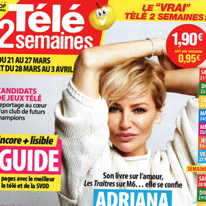 Adriana Karembeu en couverture de "Télé 2 semaines", programmes du 21 au 27 mars et du 28 mars au 3 avril 2026.