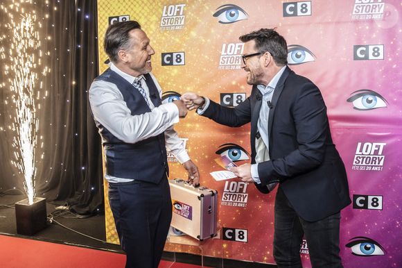 Exclusif - Fabrice Beguin et Benjamin Castaldi - Enregistrement de l'émission "Les 20 ans du Loft", diffusée en direct sur C8 et présentée par B.Castaldi, à Paris. Le 8 avril 2021
© Jack Tribeca / Bestimage