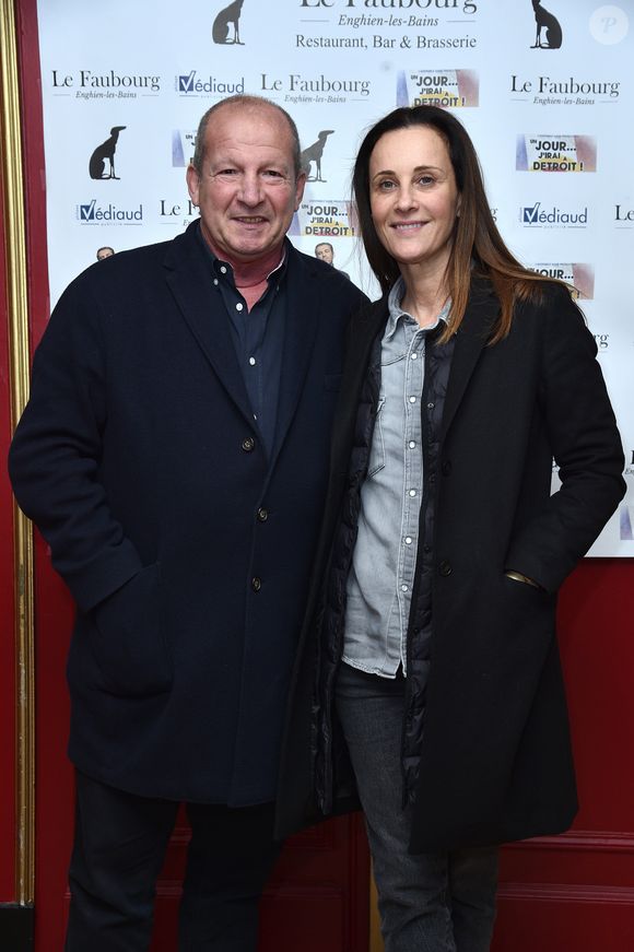Exclusif - Rolland Courbis et sa femme Clara Paban - Générale de la pièce de théâtre "Un Jour J'irai à Détroit !" au théâtre du Gymnase Marie Bell à Paris, France, le 20 janvier 2020. © Giancarlo Gorassini/Bestimage