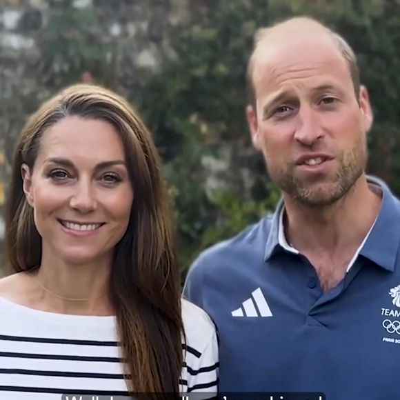 Le prince William, prince de Galles, avec une barbe de quelques jours et Catherine (Kate) Middleton, princesse de Galles félicitent les athlètes britanniques dans une vidéo, à l'issue les Jeux Olympiques de Paris2024 (JO). © Instagram / Prince and Princess of Wales
© Instagram / Prince and Princess of Wales via Bestimage