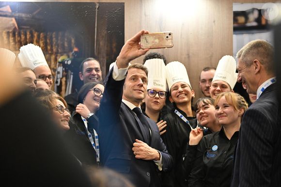Le President de la Republique Emmanuel Macron inaugure le Salon International de l’Agriculture a Paris, le samedi 22 fevrier 2025.
© Jeanne Accorsini / Pool / Bestimage Paris, France.