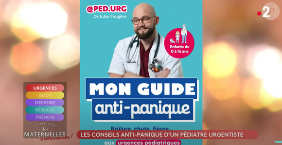 Le docteur Jules Fougères, pédiatre urgentiste au CHU de Rouen, dans "La maison des maternelles" sur France 2.