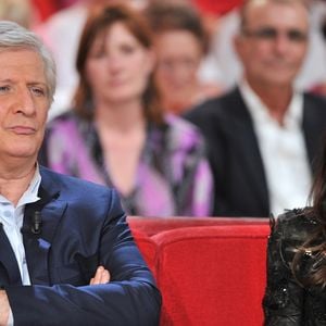 Patrick Sébastien et Nana lors d'un enregistrement de "Vivement dimanche", le 6 octobre 2011. © Guillaume Gaffiot /Bestimage
