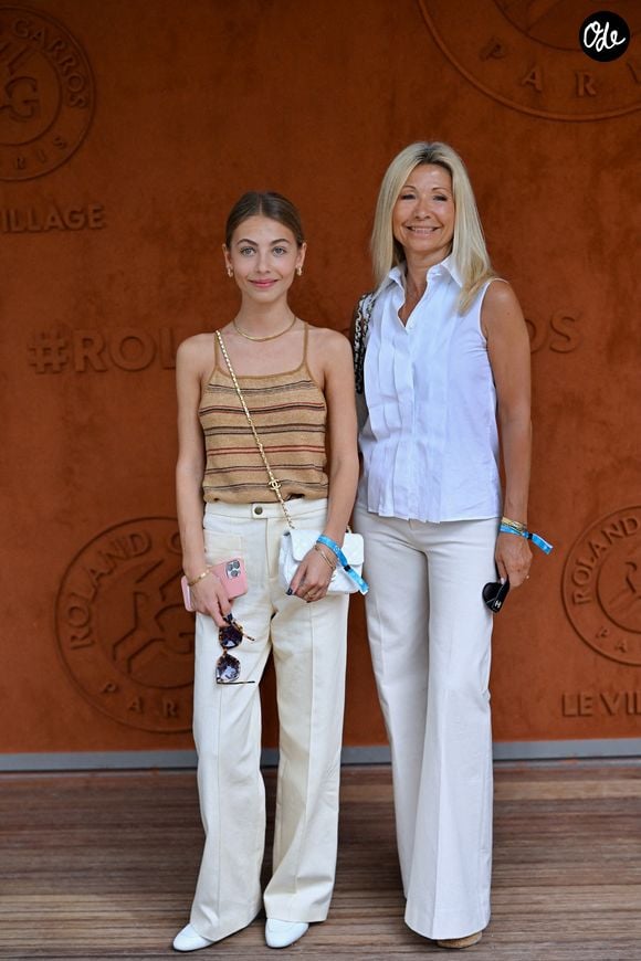 Stella Belmondo and Natty Tardivel attends the 2023 French Open at Roland Garros on June 09, 2023 in Paris, France. Photo by Franck Castel/ABACAPRESS.COM