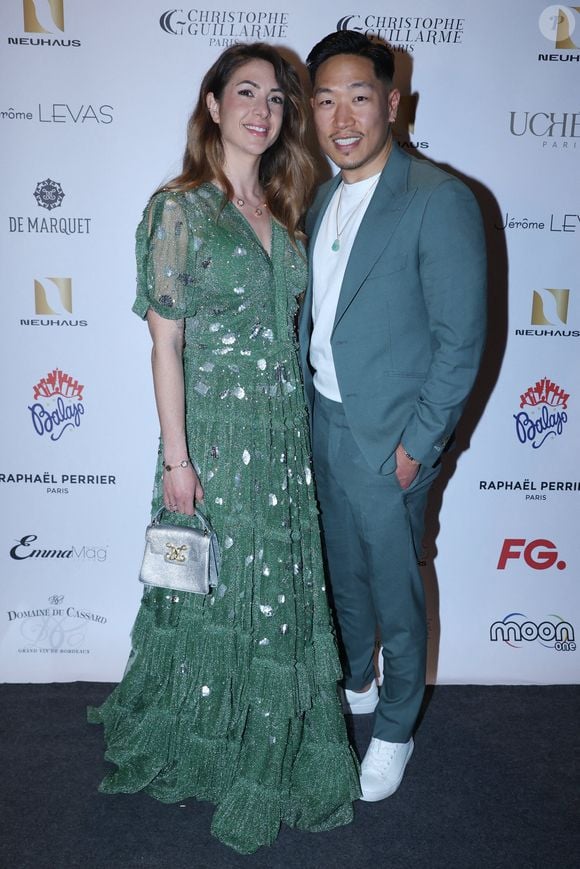 Frederic Khouvilay et Marine Khouvilay au défilé de Christophe Guillarme dans le cadre de la Fashion Week de Paris le 5 mars 2025 à Paris, France. Photo de Jerome Domine/ABACAPRESS.COM