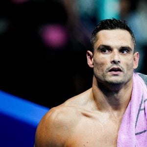 Florent Manaudou, de l'équipe de France, après la finale du relais 4 x 100 m quatre nages masculin des Jeux Olympiques de Paris 2024, à la Paris La Défense Arena, à Paris, en France, le 4 août 2024. Photo de Julien Poupart/ABACAPRESS.COM