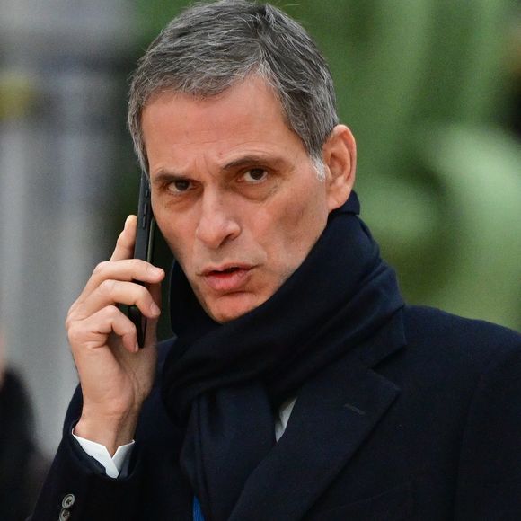 Rodolphe Saadé, PDG de CMA-CGM arrive pour le deuxième jour du sommet pour l'action sur l'intelligence artificielle (IA) au Grand Palais à Paris, France, le 11 février 2025. © Christian Liewig/Bestimage