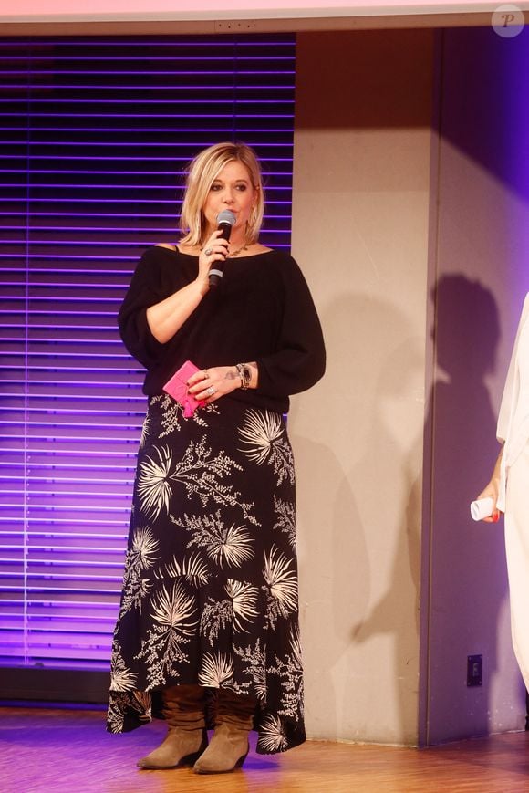 Et son enfance avec des parents célèbres et divorcés.

Exclusif - Flavie Flament (trophée d'honneur) - Cérémonie des "Trophées Media Club Elles 2024" à la SACEM à Neuilly-sur-Seine, France, le 7 février 2024. © Christophe Clovis/Bestimage