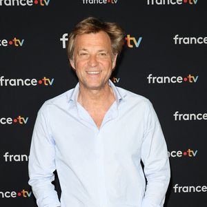 Laurent Delahousse au photocall pour la conférence de presse de rentrée de France TV à la Grande Halle de la Villette à Paris, France, le 11 juillet 2023. © Coadic Guirec/Bestimage