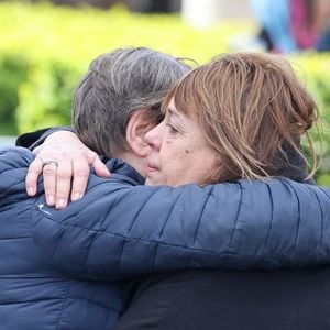 Michèle Bernier - Sorties des obsèques d'Isabelle Mergault à la Coupole du Père-Lachaise à Paris le 30 mars 2026. © Cyril Moreau - Dominique Jacovides / Bestimage