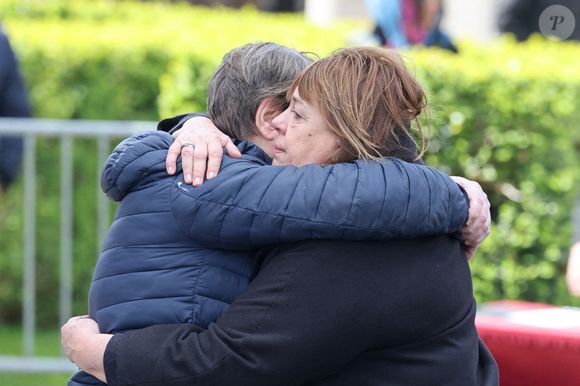 Michèle Bernier - Sorties des obsèques d'Isabelle Mergault à la Coupole du Père-Lachaise à Paris le 30 mars 2026. © Cyril Moreau - Dominique Jacovides / Bestimage