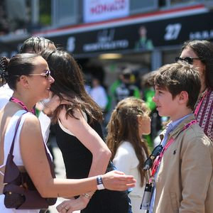Alexandre Grimaldi, Pauline Ducruet, Charlotte Casiraghi et son fils Raphael Elmaleh - lors du Grand Prix de Formule 1 (F1) Tag Heuer de Monaco le 25 mai 2025. © Lionel Urman/Bestimage