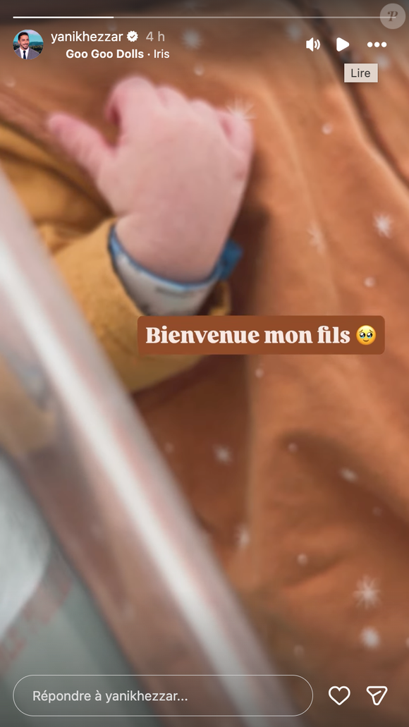 Capture d'écran de la story de Yani Khezzar ce vendredi 24 avril 2026.
