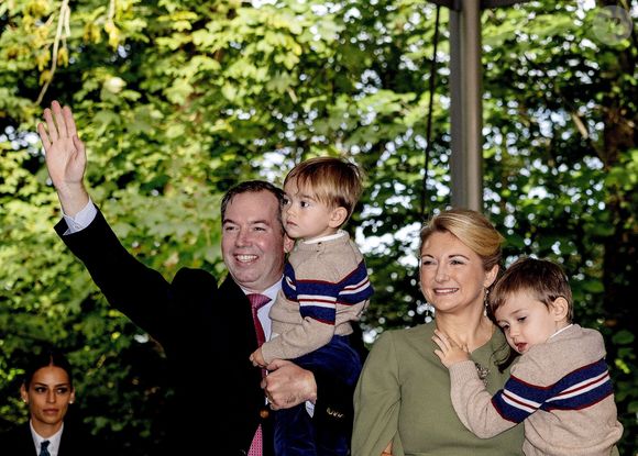 La famille grand-ducale de Luxembourg visite Wiltz après l'installation avec le Grand-Duc Guillaume, la Grande-Duchesse Stéphanie, le Prince Charles et le Prince François, à Luxembourg, le 5 octobre 2025. Photo by NLBeeldIn/Bruno Press/ABACAPRESS.COM