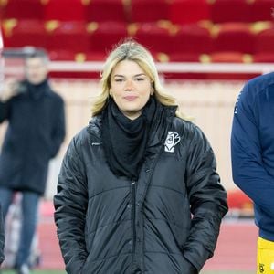 Camille Gottlieb - Match de football caritatif lors de la 3ème édition de la Fight Aids Cup à l'occasion du 45ème festival international du cirque de Monte-Carlo au stade Louis II à Monaco le 23 janvier 2023. L'équipe du Prince Albert, les "Barbagiuans" a gagné le match sur le score de 3-2. © Olivier Huitel/Pool/Monaco