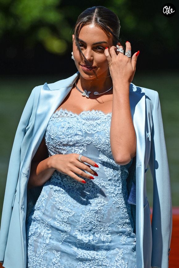Georgina Rodríguez, la compagne de Cristiano Ronaldo, arrive au 78ème festival international du film (La Mostra) à Venise, le 1er septembre 2021. 

© Bestimage