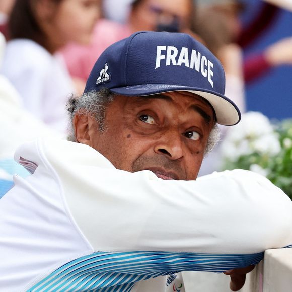 Yannick Noah, coach de l'équipe de France paralympique de tennis fauteuil lors de la rencontre de tennis fauteuil entre S.Houdet et M.delaPuente en quart de finale des jeux paralympiques Paris.

© Dominique Jacovides / Bestimage