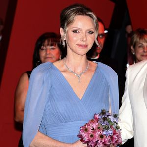 La princesse Charlene de Monaco - 76ème Bal de la Croix Rouge dans la salle des Etoiles à Monaco le 12 juillet 2025. © Claudia Albuquerque/Bestimage