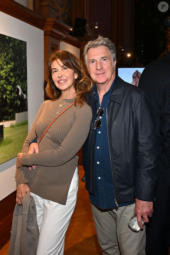 Exclusif - François Cluzet et son épouse Narjis - Vernissage de l'exposition "Les Géants des Glaces" de Michel Bassompierre au musée océanographique de Monaco, le 10 avril 2024
© Bruno Bebert / Bestimage