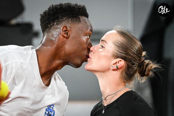 Gaël Monfils et Elina Svitolina lors d’une séance d’entraînement en vue de l’édition 2026 de Roland-Garros — tournoi du Grand Chelem — au stade Roland-Garros, le 20 mai 2026 à Paris, en France. © Matthieu Mirville/ZUMA Press Wire/Bestimage