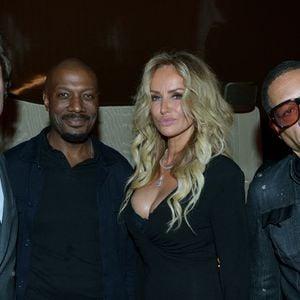 Exclusif - Guillaume Benard (président-fondateur de Fitz Group), Harry Roselmack, Adriana Karembeu, JoeyStarr - Inauguration du restaurant "Hollywood Savoy" au 44 rue des Victoires dans le 2ème arrondissement à Paris le 14 mars 2024. © Rachid Bellak/Bestimage #
No Web - Belgique et Suisse | 00654055