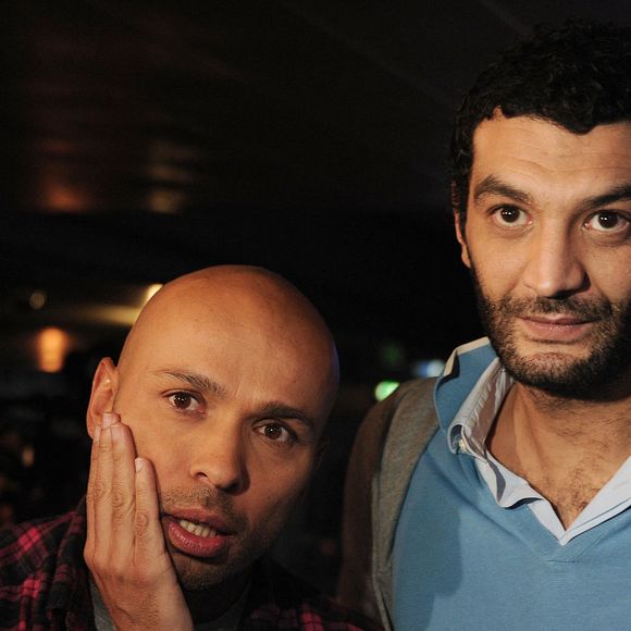 Les acteurs Eric Judor et Ramzy Bedia assistent à la première de ' Hallal, Police D'Etat ' à l'UGC Cine Bercy à Paris, France le 15 février 2011. Photo by Giancarlo Gorassini/ABACAPRESS.COM